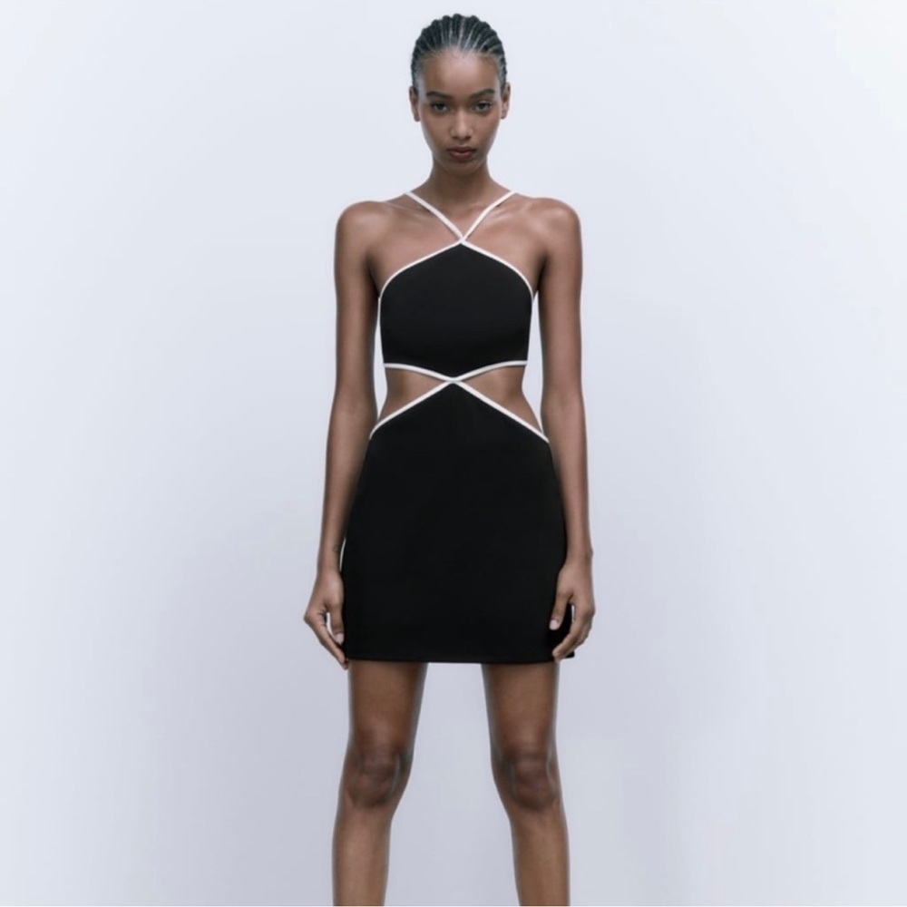 Zara criss cross strap dress